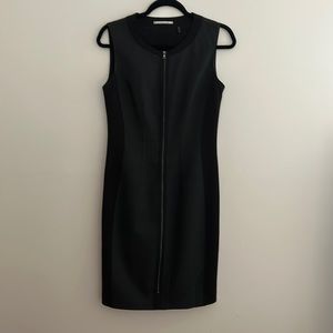 Tahari 2 tons black dress